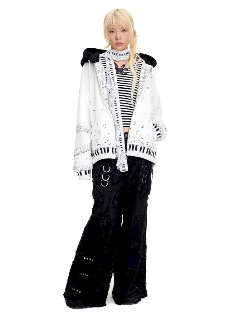 Headphones Embroidered Hoodie Jacket【s0000014098】