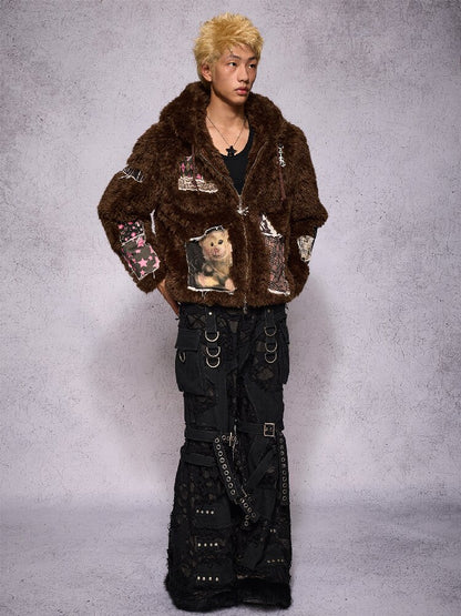 Rabbit Patch Fur Jacket【s0000019136】