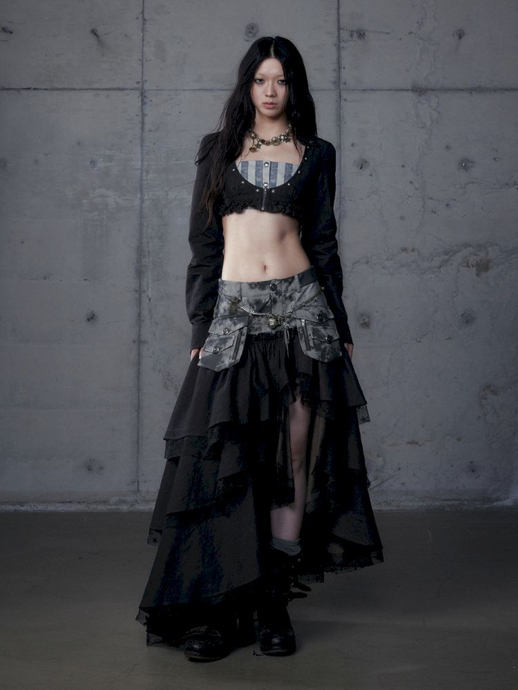 Fake Two Piece Heavy Layered Cake Skirt【s0000013476】