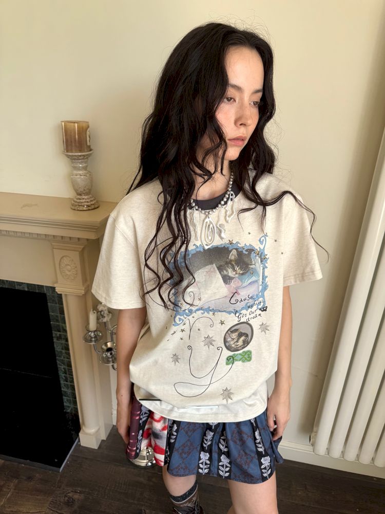 Cute Printed Short Sleeve Loose T-Shirt【s0000013510】