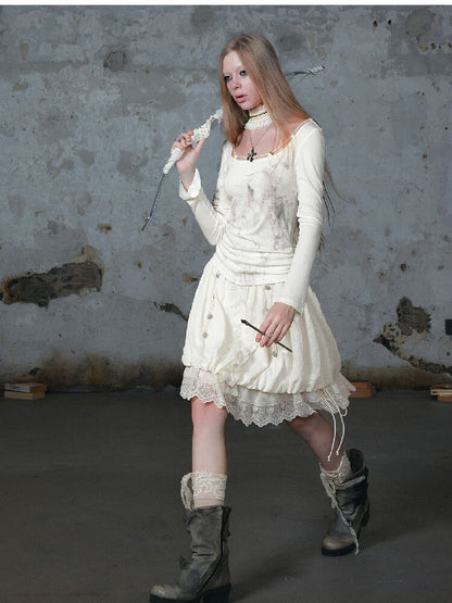 Chiffon Lace Patchwork Dress【s0000018106】