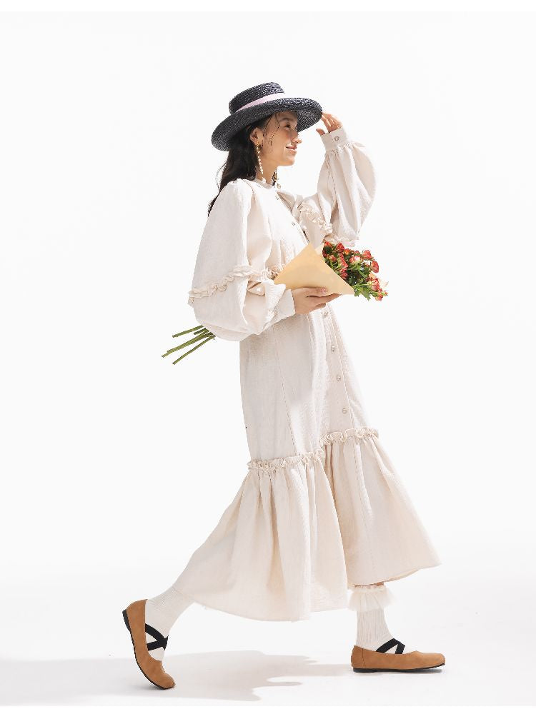 큰 소매 느슨한 밑단 드레스 [S0000011316]