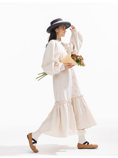 큰 소매 느슨한 밑단 드레스 [S0000011316]