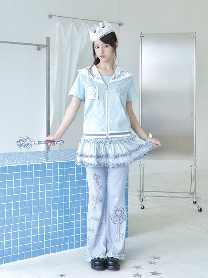 Quirky Girl Fake Two Pieces Cake Skirt Pants【s0000017472】