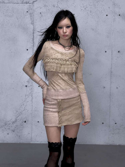 Vintage Punk Scarf Wool Knit Layer【s0000014923】