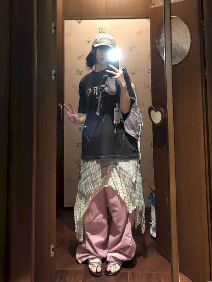 Round neck loose retro casual short-sleeved T-shirt【s0000013458】