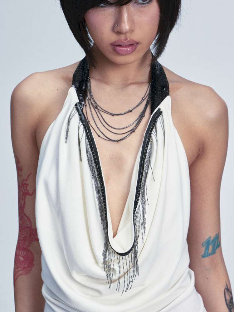 Two-Tone Cotton Slim Camisole【s0000014660】