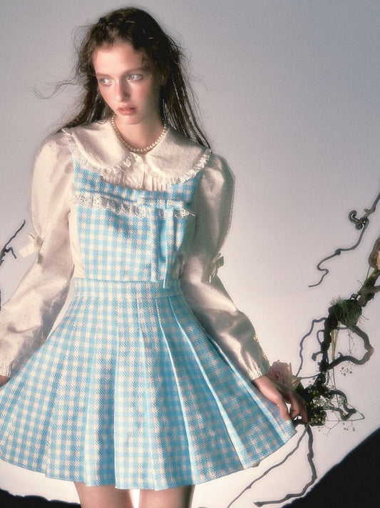 Pleated Skirt Back Dress【s0000004796】