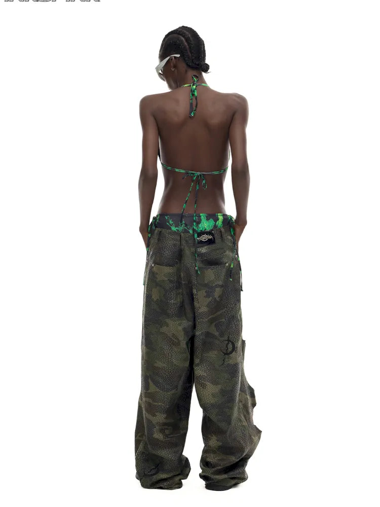 Gender-Neutral Y3K Painted Denim Pants【s0000014013】