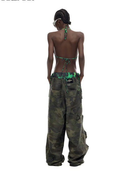 Gender-Neutral Y3K Painted Denim Pants【s0000014013】