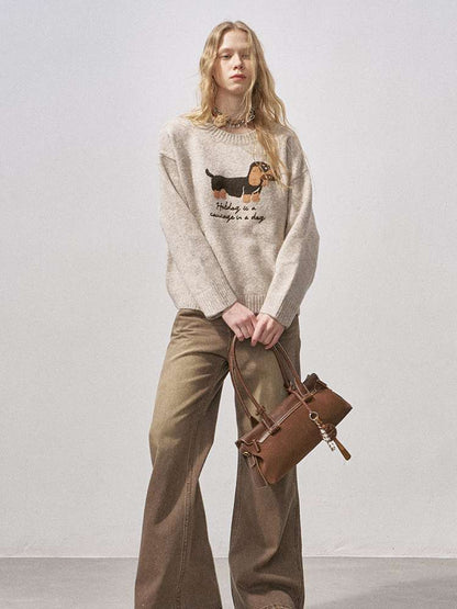 Soft Glutinous Round Neck Sweater【s0000015215】