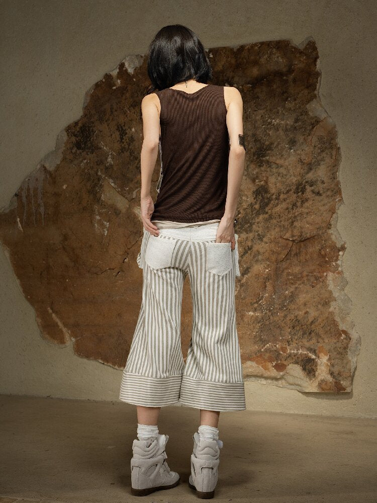 Dark Punk Cropped Gal Style Pants【s0000016889】
