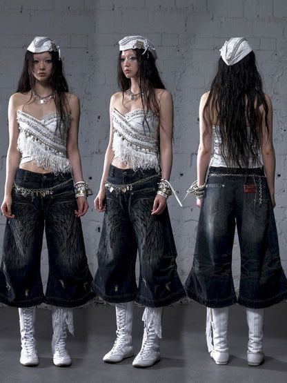 Irregular short strapless vest【s0000012783】