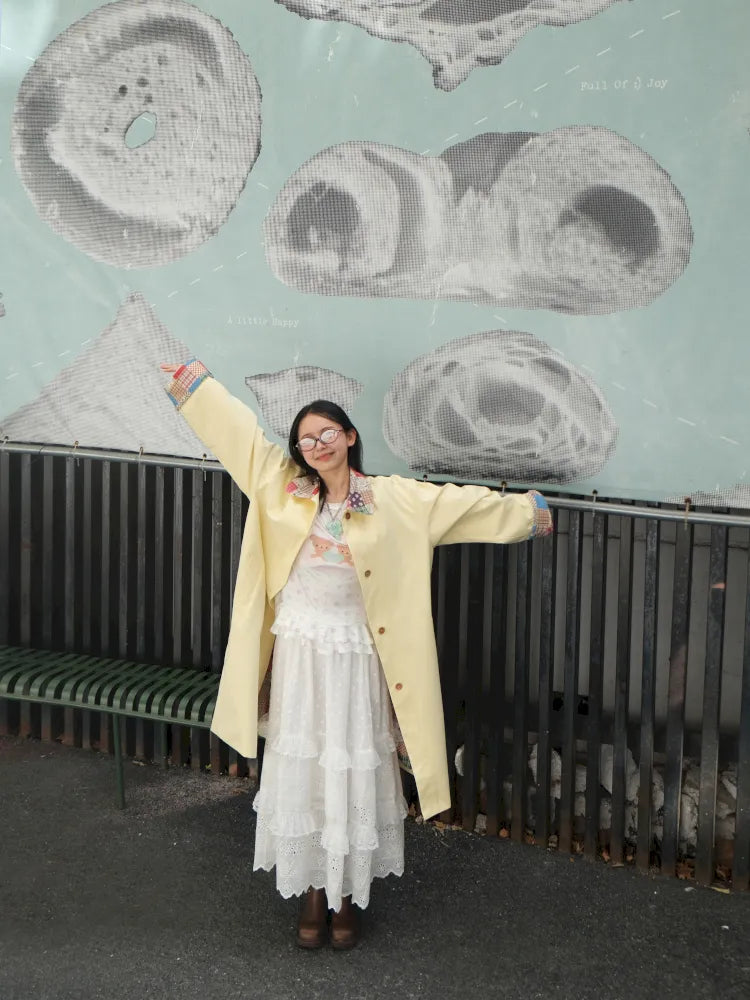 Patchwork Maxi Dress Cake-Style Skirt【s0000014166】