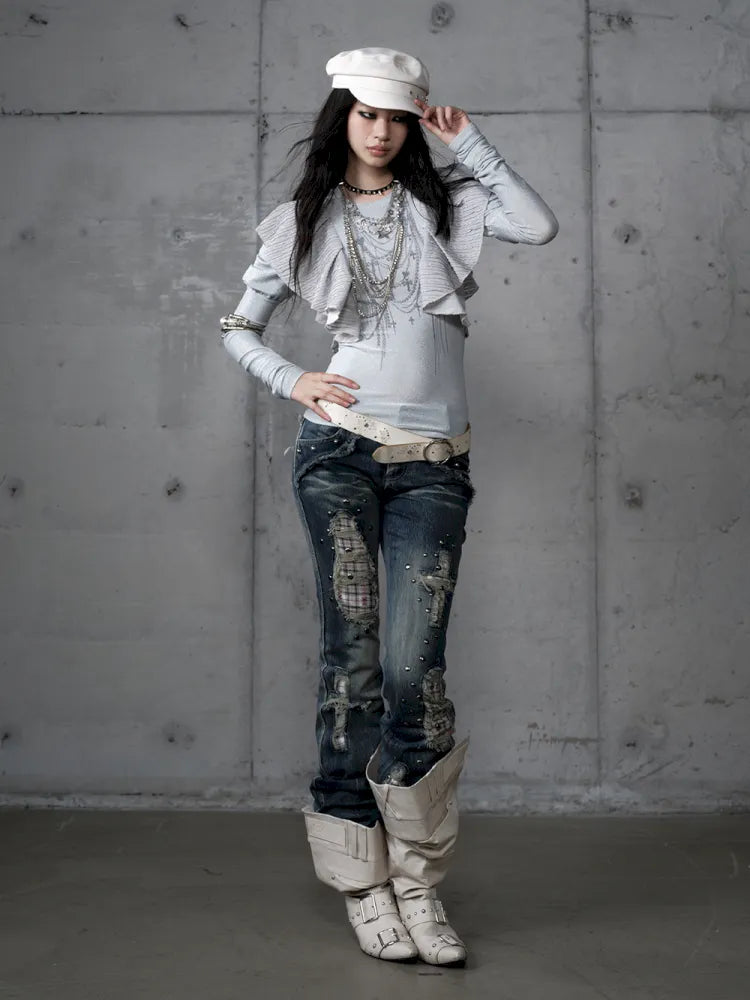 Puff Sleeves Round Neck Long Sleeve Base【s0000013956】