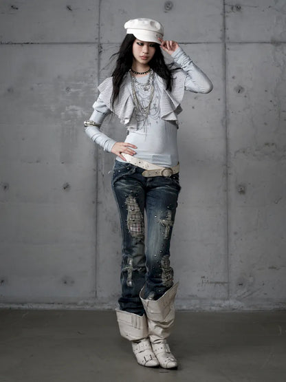 Puff Sleeves Round Neck Long Sleeve Base【s0000013956】
