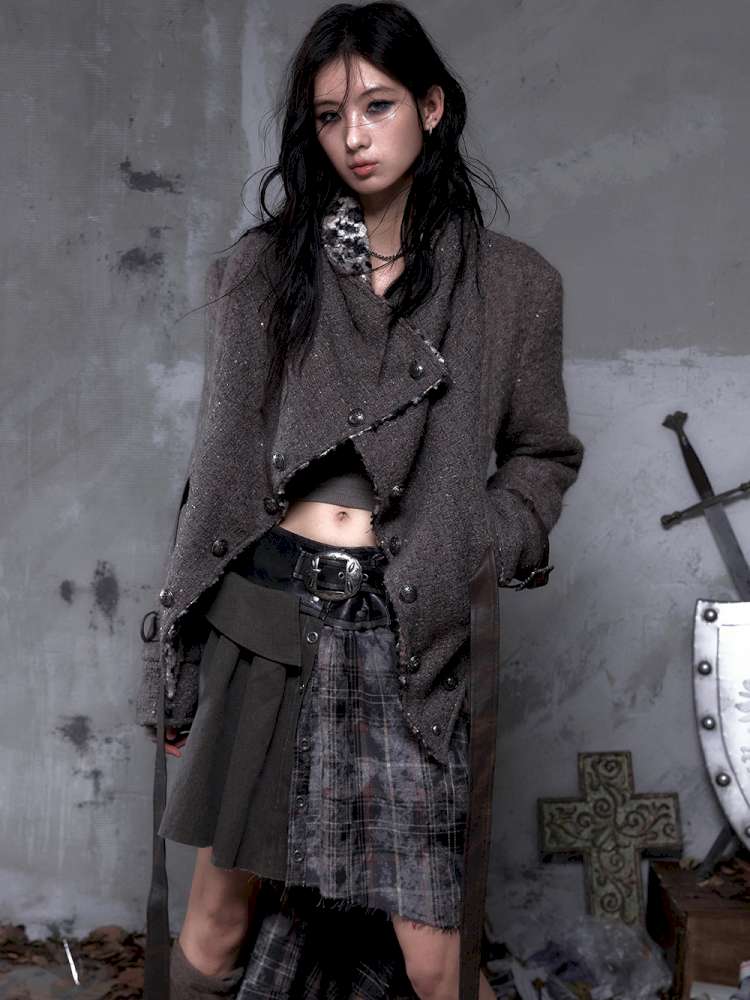 Chanel-Style Reversible Fleece Coat【s0000014462】