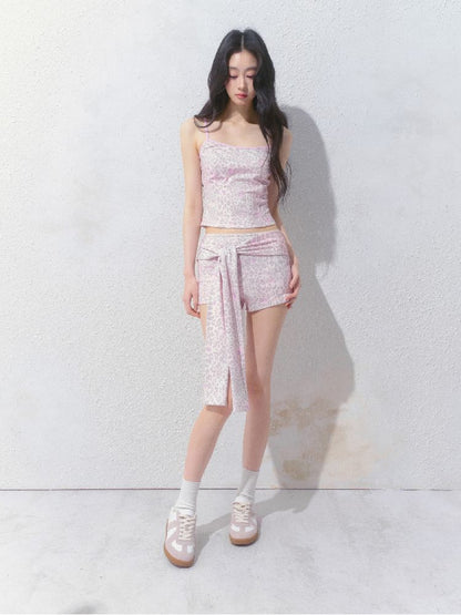 Camisole Top Strappy Shorts Set【s0000012150】