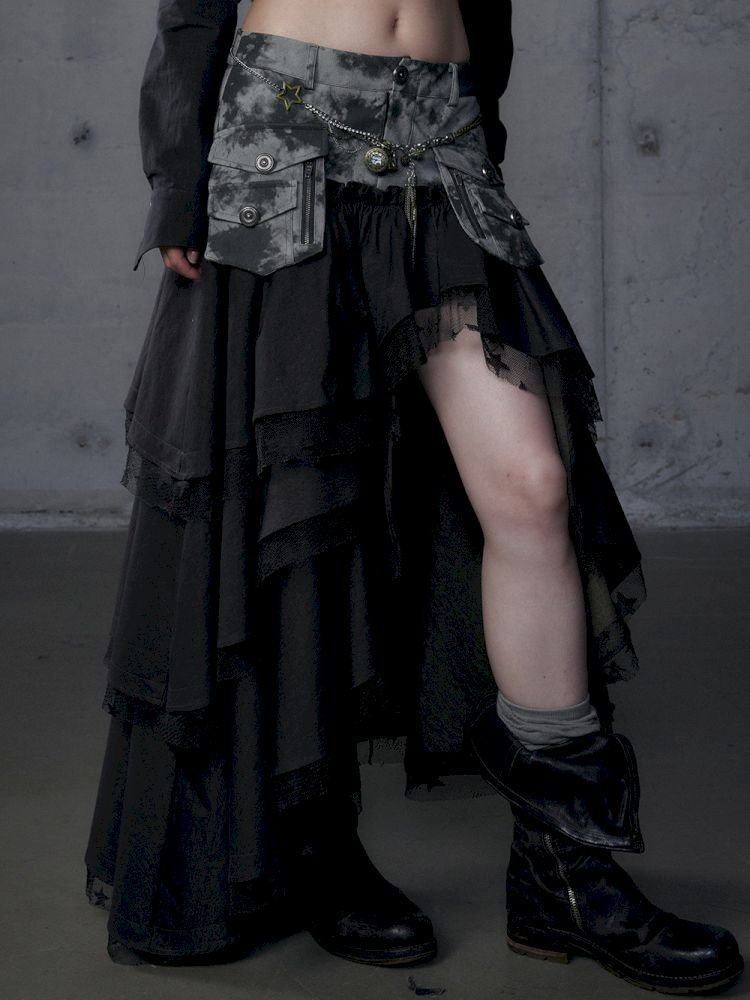 Fake Two Piece Heavy Layered Cake Skirt【s0000013476】