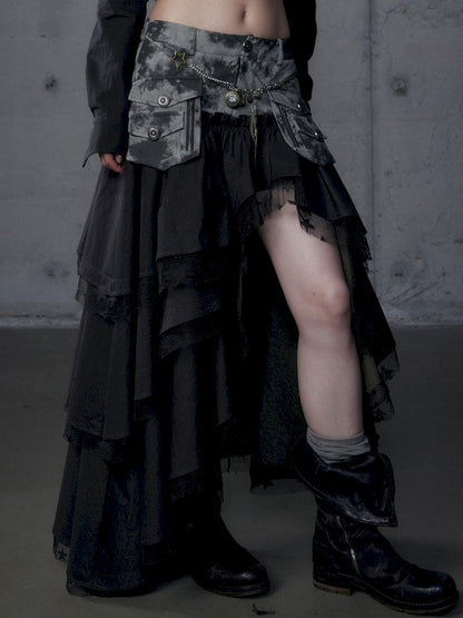 Fake Two Piece Heavy Layered Cake Skirt【s0000013476】