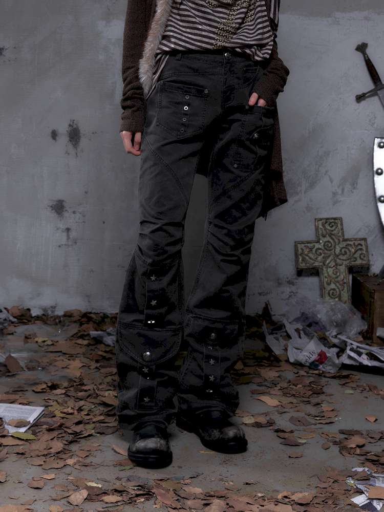 Slightly Flared Suede Casual Pants【s0000014480】