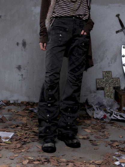 Slightly Flared Suede Casual Pants【s0000014480】