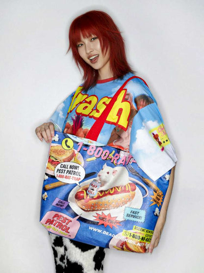 Mouse Print American Vintage Dupont Tote Bag【s0000014913】