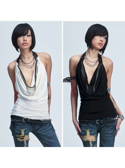 Two-Tone Cotton Slim Camisole【s0000014660】