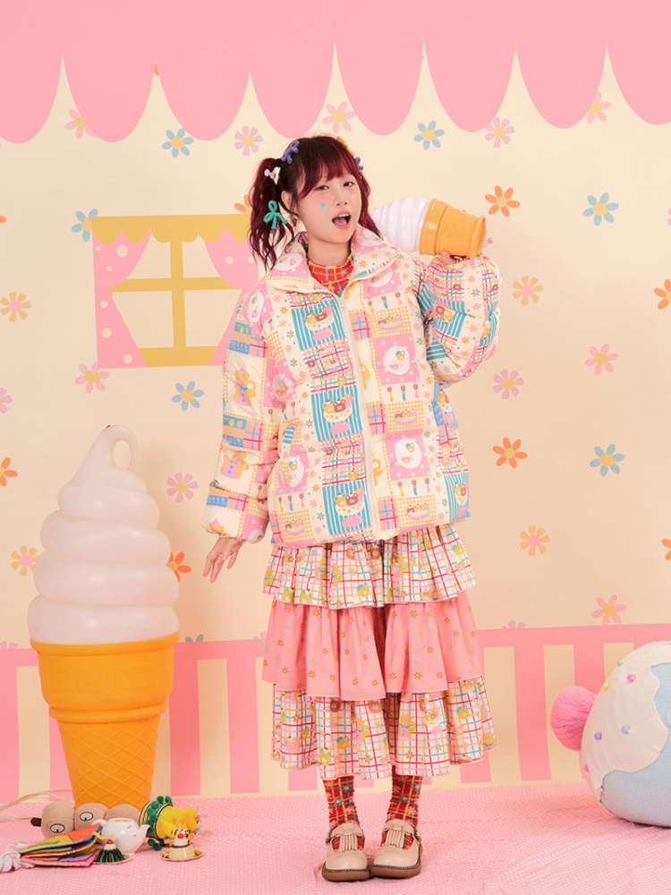 Showa Sweets House White Duck Down Jacket【s0000015167】