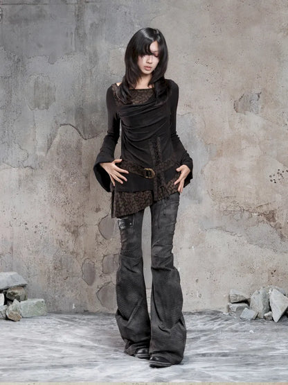 Fake Two-Piece Crew Neck Knit Blouse【s0000014129】