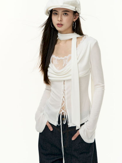 Tencel swing collar bottoming shirt【s0000013745】