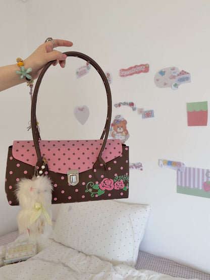 Polka Dot Frosted Jelly Tote Bag【s0000017505】