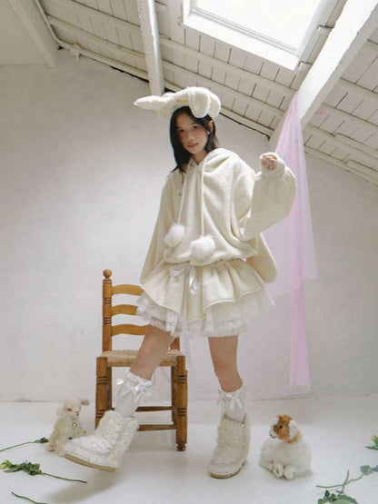 Plush Angel Ears Low Waist Dress【s0000014941】