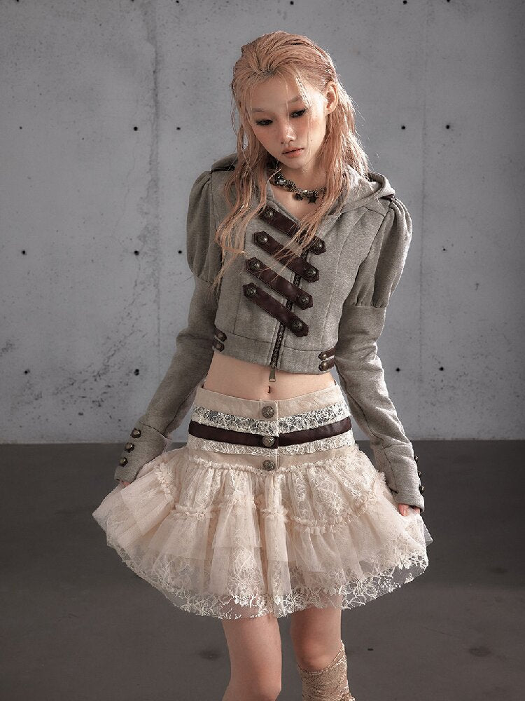 Hooded Fleece Napoleon Jacket【s0000019155】