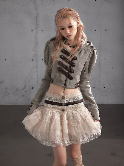 Hooded Fleece Napoleon Jacket【s0000019155】