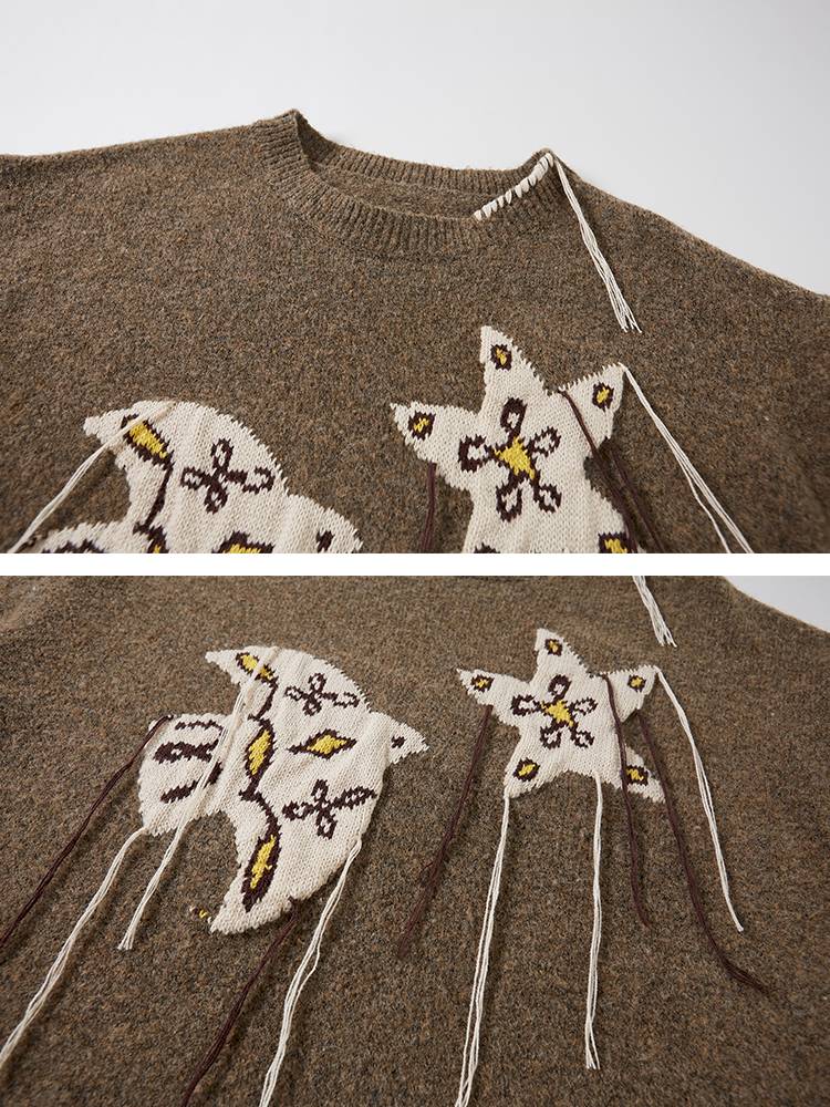 Unique Design Loose Long Sleeve Pullover【s0000014381】