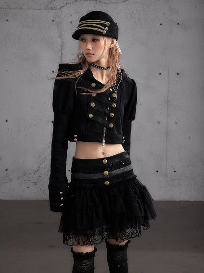 Vintage Layered Mesh Puffy Skirt【s0000019151】