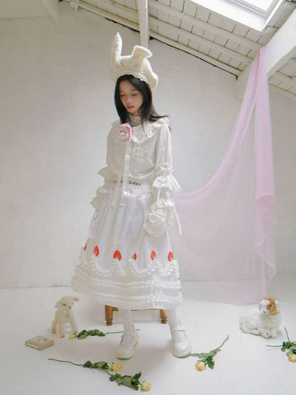 Strawberry Print Two-piece Skirt Dress【s0000014936】