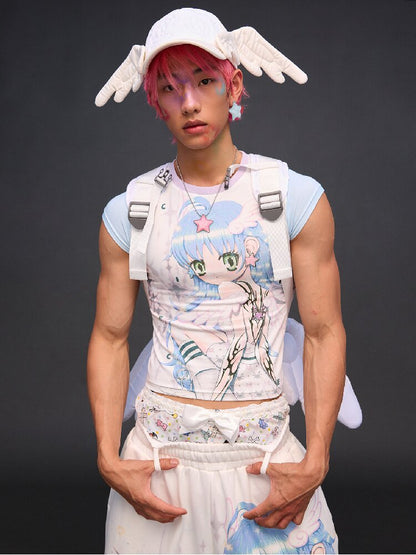 Big Eye Embroidered Angel Cap【s0000017294】