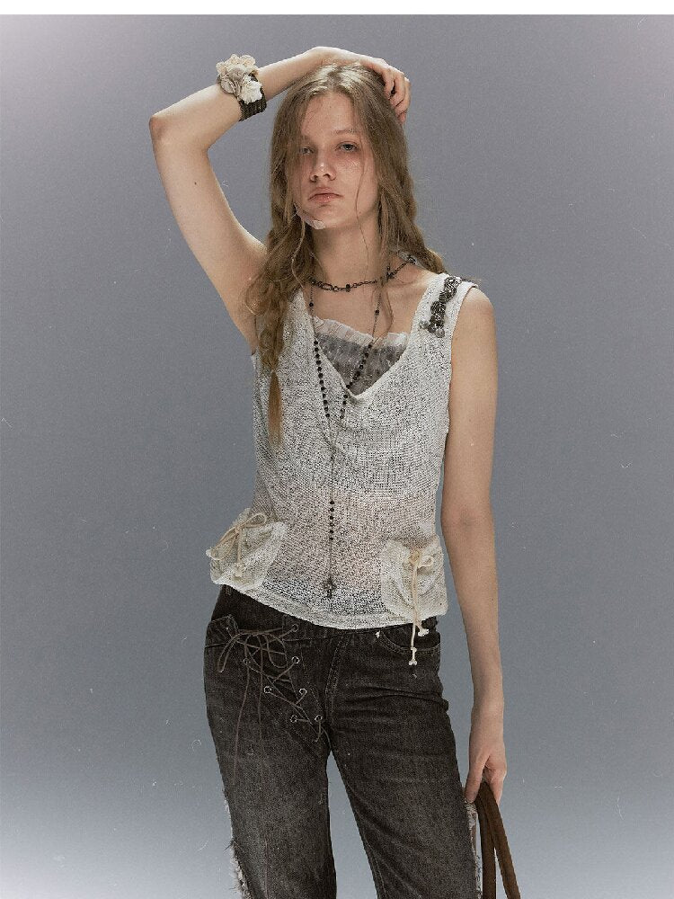 Millennium Mambo Sequin Bead Vest【s0000017050】