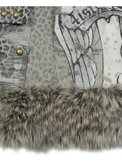Snow Leopard Corduroy Short Skirt【s0000018068】