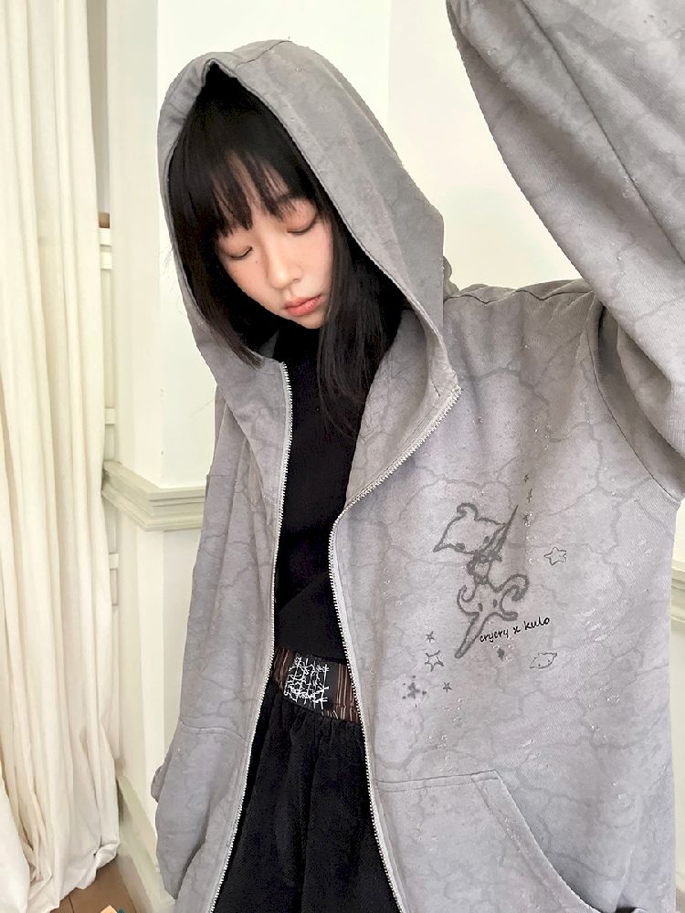 Hooded Sweatshirt Cardigan【s0000011190】