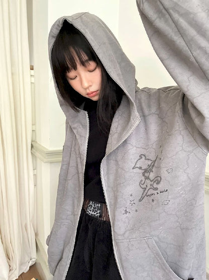 Hooded Sweatshirt Cardigan【s0000011190】