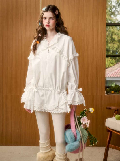 Organic Cotton Embroidery Patchwork Lace Dress【s0000014888】