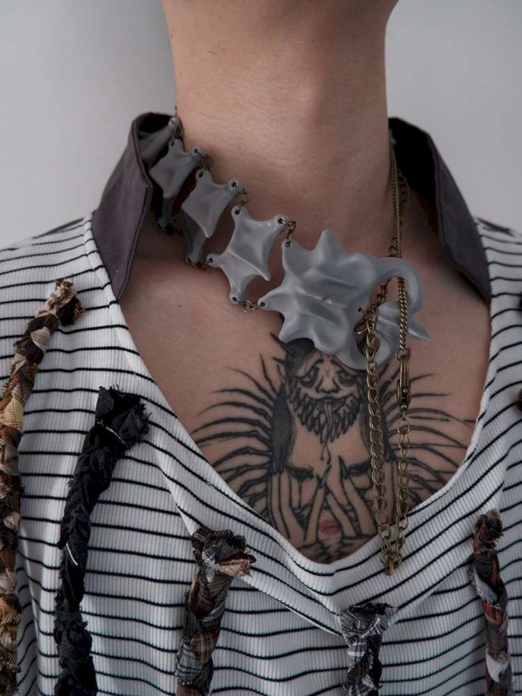 Symbiotic Bones Skeleton Necklace【s0000015153】