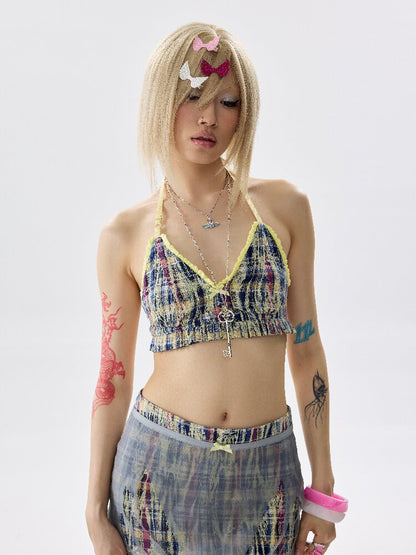 Pleated Plaid Adjustable Corset【s0000017638】