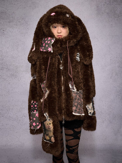 Rabbit Patch Fur Jacket【s0000019136】