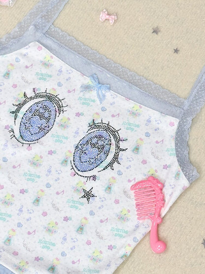 Playful Cartoon Eye Lace Camisole【s0000017475】
