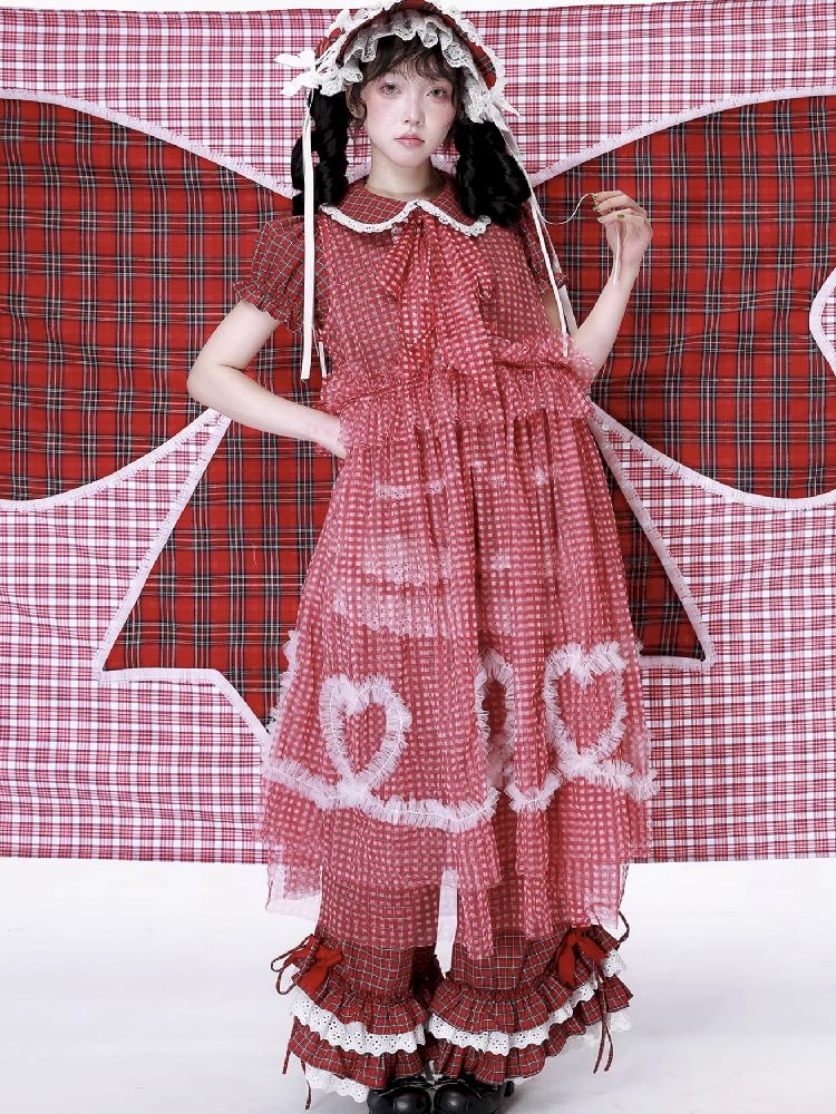 Retro Mesh Hooded Dress【s0000012194】