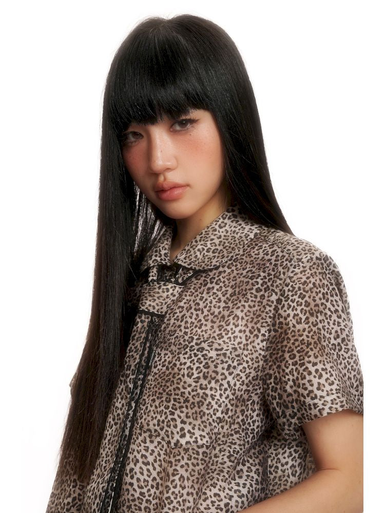 Patchwork Mesh Blouse【s0000012513】